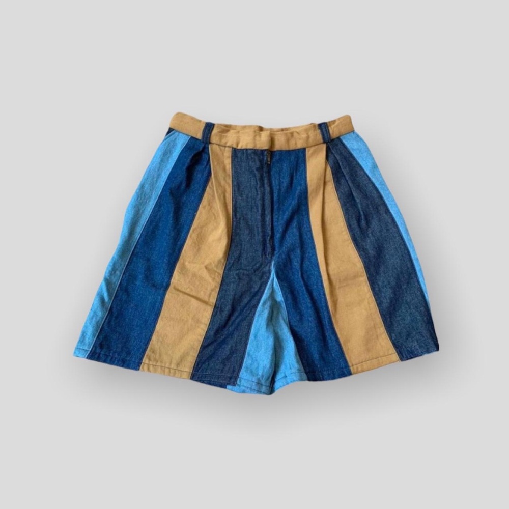 One of a kind handmade striped shorts